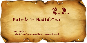 Molnár Madléna névjegykártya